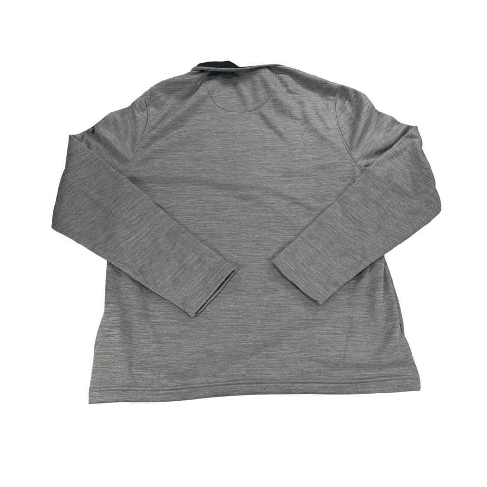 Callaway Mens Medium Heather Gray 1/4 Zip Pullover Long Sleeve Golf Sweater New - Picture 2 of 11